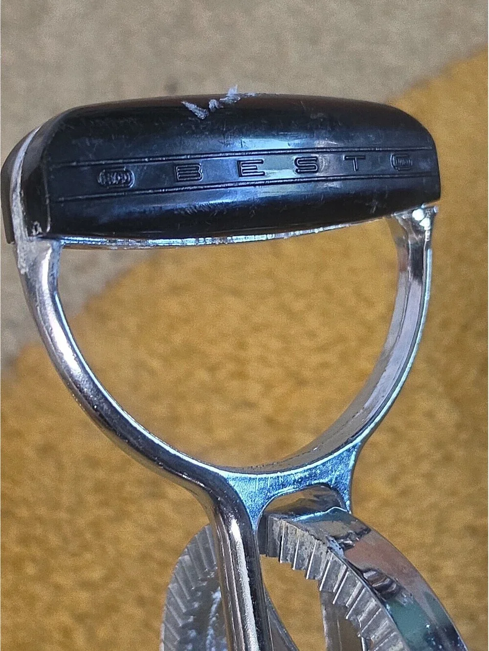 Vintage Ecko Best Hand Held Mixer Egg Beater Black Handle Stainless Steel